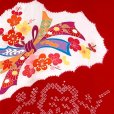 画像4: お宮参り 女の子 着物 正絹 本絞り 日本製 赤ちゃんのお祝い着(初着 産着) 襦袢付き【赤、雲に鞠】