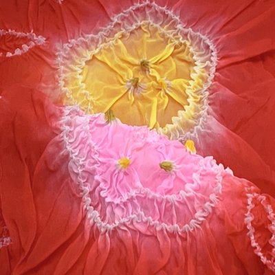 画像3: 兵児帯 子供 絞り 女の子 浴衣帯 へこ帯 三尺帯 へこ帯【赤】