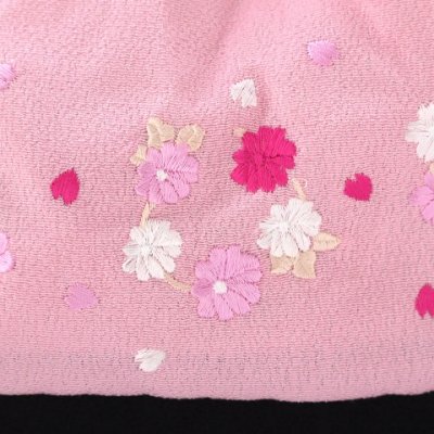 画像2: 巾着 卒業式に 刺繍柄巾着 和装バッグ 単品【ピンクｘ黒、桜】