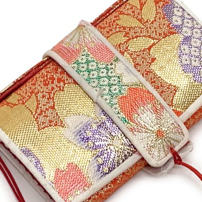 画像3: 七五三 箱せこ 7歳 3歳の女の子の着物に 子供の筥迫(はこせこ) 単品【朱赤ｘゴールド系、桜】
