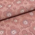 画像4: 【アウトレット 美品】 反物 小紋 生地反物 東レ シルック ポリエステル 未仕立て ポリエステル 綸子【ピンク系、梅】 (4)