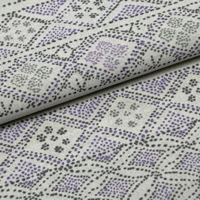 画像4: 反物 小紋 生地反物 ポリエステル 未仕立て 合繊【グレー系、蜀江紋】