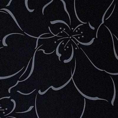 画像3: 反物 小紋 生地反物 ポリエステル 未仕立て 合繊 塩瀬生地【黒地、モダン花】