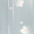 画像3: 二部式着物 洗える着物 単衣 着付け簡単 帯をするタイプのセパレート仕立てTLサイズ【灰水色系、桜】 (3)