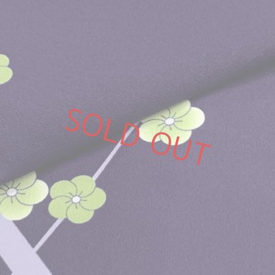 画像3: 洗える着物 袷 小紋 レディース 大きいサイズ 幅広 BLサイズ【濃紫、ねじり青梅】