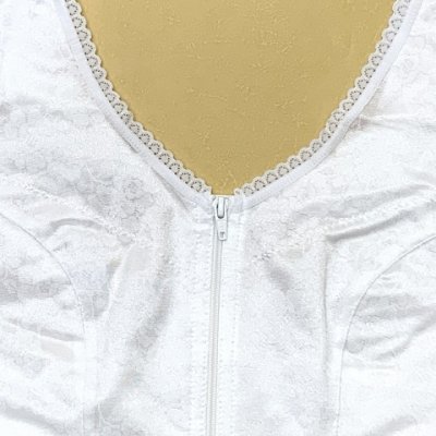 画像6: 和装肌着 着物ブラジャー 和装ブラジャー 和装ブラ レースの着物ブラ フロントファスナー仕様【白 M/L/LL/3Lサイズ】