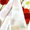 画像5: 女の子 袴セット 卒園式 入学式 小紋柄(総柄)四つ身の着物(合繊)＆刺繍袴セット【生成り、桜】