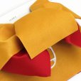 画像2: 女性用浴衣帯 リボン返し結びの垂れ付きの作り帯 日本製【黄色×赤】 (2)