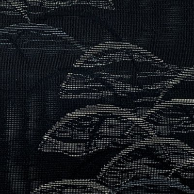 画像3: 軽装帯 夏帯 合繊 紬紗 お太鼓 作り帯 お太鼓結び 付帯【黒地、芝】