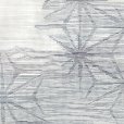 画像3: 軽装帯 夏帯 合繊 紬紗 お太鼓 作り帯 お太鼓結び 付帯【白系、麻の葉】 (3)
