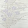 画像2: 軽装帯 夏帯 合繊 絽 お太鼓 作り帯 お太鼓結び 付帯【生成り、桔梗　】 (2)