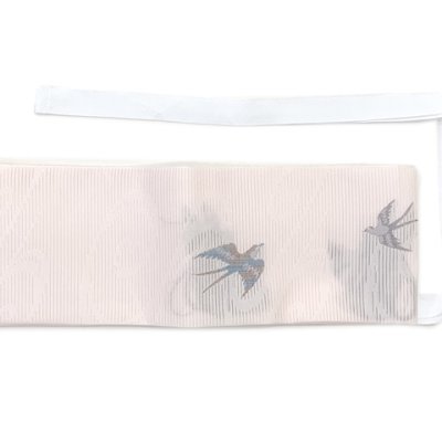 画像4: 軽装帯 夏帯 合繊 絽 お太鼓 作り帯 お太鼓結び 付帯【さくらピンク、燕】