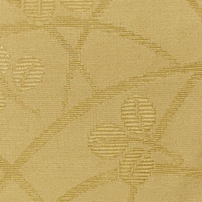 画像2: お太鼓 軽装帯 夏帯 合繊 作り帯 お太鼓結び 付帯【金茶、芝に三つ葉】