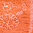 画像3: 兵児帯 子供浴衣用 女の子 男の子 絞り染め ゆかた帯 へこ帯 三尺帯【オレンジ系、花】 (3)