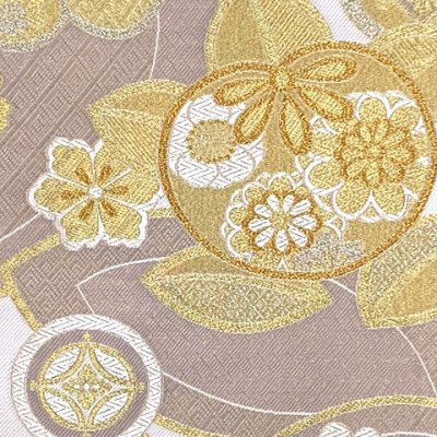 画像3: 袋帯 振袖用 成人式の振袖に 西陣織の袋帯 六通 仕立て上がり【白系、橘】