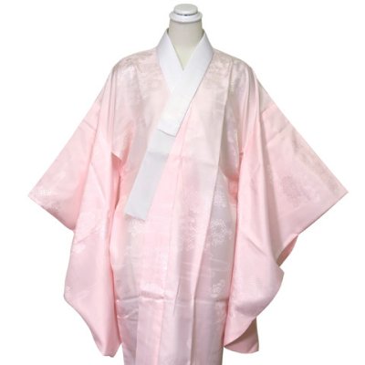 画像2: 【現品限り 在庫処分】 洗える襦袢 二尺袖 レディース  半衿付き 襦袢 短尺 身丈100cm【ピンク】