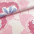 画像7: 子供着物セット 女の子用三つ身の着物と 豪華刺繍入り正絹の結び帯の2点セット 100サイズ【ピンク、梅】