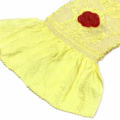 画像5: 子供用 帯揚げ 正絹 絞り柄の帯上げ 七五三の着物に【黄色、赤梅】