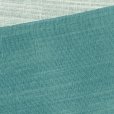 画像3: レディース 本麻のリバーシブル半幅帯 ツートンカラー小袋帯 4m【青緑系ｘ生成り】 (3)