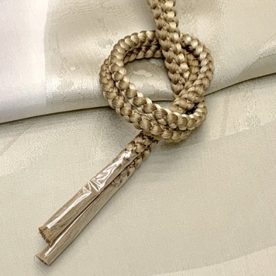 画像2: 帯揚げ 帯締め セット おしゃれ着に 帯上げ＆丸組の帯〆セット 正絹【サンドベージュ系、ぼかし】