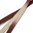 画像2: 帯締め 礼装用 正絹 金箔糸使用 平の組帯〆 おびじめ 単品【海老茶系、ぼかし織】 (2)