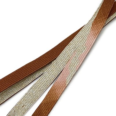 画像2: 帯締め 礼装用 正絹 金箔糸使用 平の組帯〆 おびじめ 単品【茶系、ぼかし織】