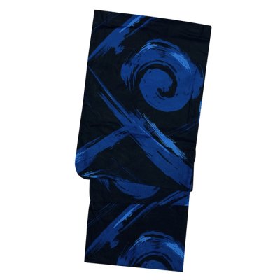 画像2: メンズ 浴衣 男性用浴衣 平織 紳士浴衣 M/L/LLサイズ【黒紺、渦】