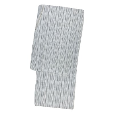 画像2: メンズ 浴衣セット 男性用浴衣 綿麻 しじら織 紳士浴衣 M/L/LLサイズ 角帯 雪駄の３点セット【オフホワイト系、線】