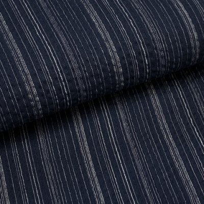 画像4: メンズ 浴衣 男性用浴衣 綿麻 しじら織 紳士浴衣 M/L/LLサイズ【黒紺系、線】