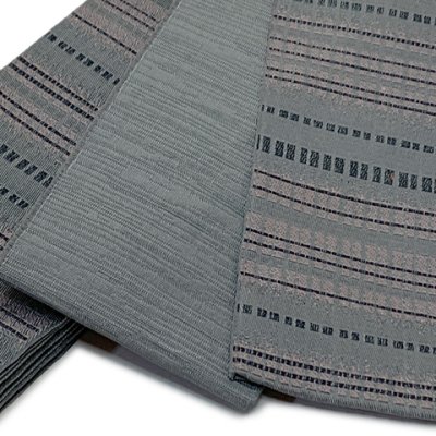 画像6: メンズ 浴衣セット 男性用浴衣 綿麻 しじら織 紳士浴衣 M/L/LLサイズ 角帯 雪駄の３点セット【紺系、格子】