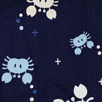 画像2: 子供浴衣 男の子 変わり織 キッズ浴衣 100サイズ【濃紺、カニと水玉】