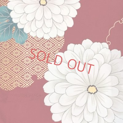 画像3: 女の子 袴セット 卒園式 入学式 小紋柄(総柄)四つ身の着物(合繊)＆無地袴のセット【赤紫、梅椿】