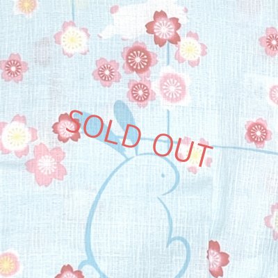 画像3: 【訳あり品】甚平 女の子甚平 子供甚平 コットン100％ 90サイズ「水色、うさぎ」