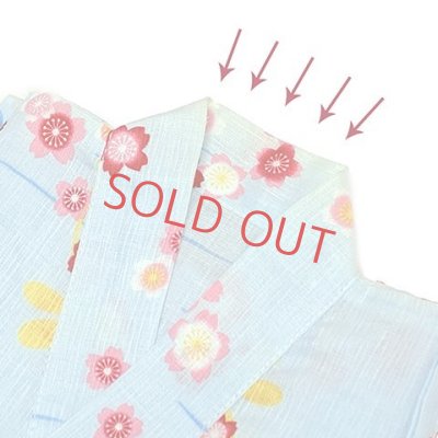 画像5: 【訳あり品】甚平 女の子甚平 子供甚平 コットン100％ 90サイズ「水色、うさぎ」