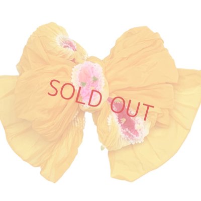 画像5: 女の子浴衣 へこ帯セット 90サイズ こども浴衣 絞り染め兵児帯 セット【群青、ひまわり】