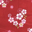 画像3: 女の子浴衣 へこ帯セット 90サイズ こども浴衣 絞り染め兵児帯 セット【赤、なでしこ】