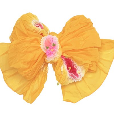 画像5: 女の子浴衣 へこ帯セット 90サイズ こども浴衣 絞り染め兵児帯 セット【赤、なでしこ】