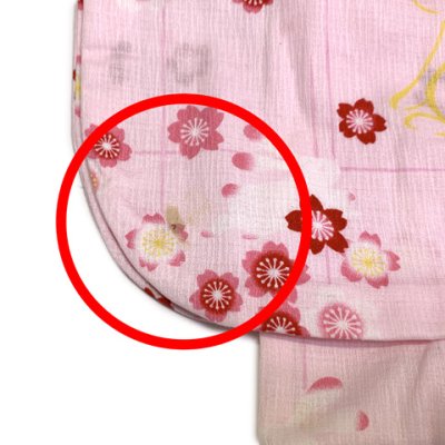 画像5: 【少し訳あり】子供浴衣 女子浴衣 130サイズ 女の子 ジュニア浴衣 こどもゆかた 単品【ピンク、うさぎ】