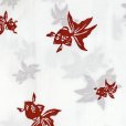 画像3: ≪新古品≫ 子供浴衣セット 女の子用　110サイズ レトロでシンプルな子ども浴衣と兵児帯のセット【白系、金魚】