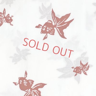 画像3: ≪新古品≫ 子供浴衣セット 女の子用　110サイズ レトロでシンプルな子ども浴衣と兵児帯のセット【白系、金魚】