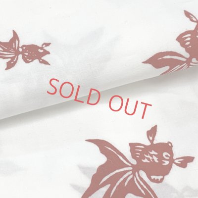 画像4: ≪新古品≫ 子供浴衣セット 女の子用　110サイズ レトロでシンプルな子ども浴衣と兵児帯のセット【白系、金魚】