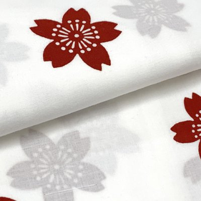 画像4: ≪新古品≫ 子供浴衣セット 女の子用　120サイズ レトロでシンプルな子ども浴衣と兵児帯のセット【白系、桜】