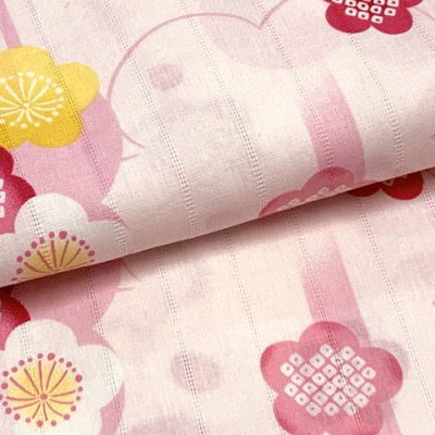 画像3: 浴衣 ジュニア 女の子 140サイズ 子供浴衣 ゆかた 単品【ピンク、梅】