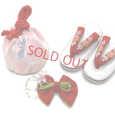 画像9: 七五三 3歳 着物 セット 女の子 被布セット 古典柄の被布コートセット【白ｘピンク、梅】