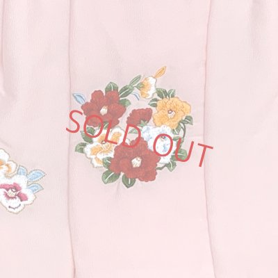 画像3: 七五三 3歳 女の子 被布コート 単品 ちりめん生地 刺繍柄【ピンク、花輪】