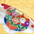 画像8: 七五三 着物 3歳 正絹 フルセット 女の子 友禅 絵羽柄の着物 被布セット【白ｘ黄色、鞠】 (8)