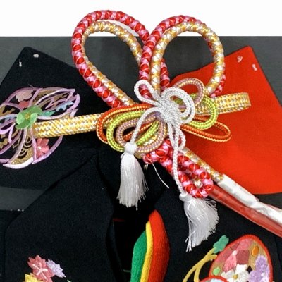 画像7: 七五三 着物 3歳 女の子 フルセット 正絹 本絞り　刺繍柄 三つ身の絵羽着物 小寸結び帯・小物セット【黄色、辻が花風】