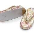 画像3: 子供草履 七五三 京都西陣 3歳 7歳 女の子 金襴生地 草履 16.5cm/18.0cm/21.0cm【白金系、桜】 (3)
