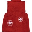 画像3: 【アウトレット 美品】 被布 単品 七五三 3歳 女の子 表地正絹 刺繍入り 被布コート【赤、さくら】 (3)