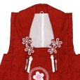 画像4: 【アウトレット 美品】 被布 単品 七五三 3歳 女の子 表地正絹 刺繍入り 被布コート【赤、さくら】 (4)